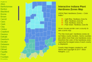 Interactive Indiana Plant Hardiness Zones Map
